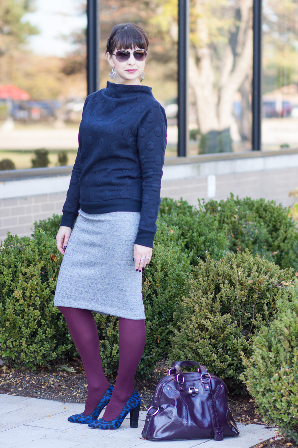 Navy With a Touch of Marsala | Red Lipstick Optional